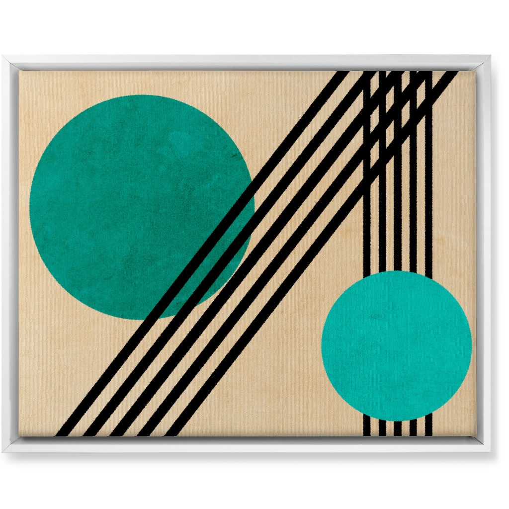 Orbs Abstract Wall Art, White, Single piece, Canvas, 16x20, Green, Majorca