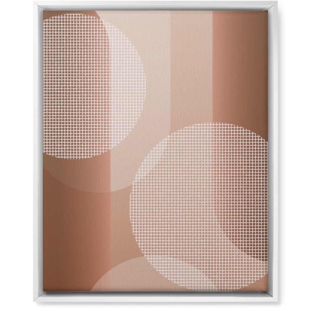Geometric Arches and Circles - Neutral Wall Art, White, Single piece, Canvas, 16x20, Pink, Bright Pink