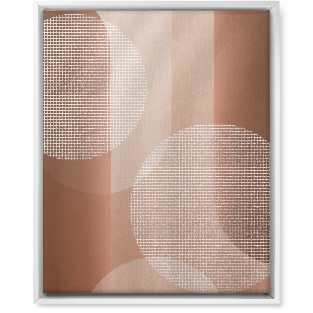 Geometric Arches and Circles - Neutral Wall Art, White, Single piece, Canvas, 16x20, Pink