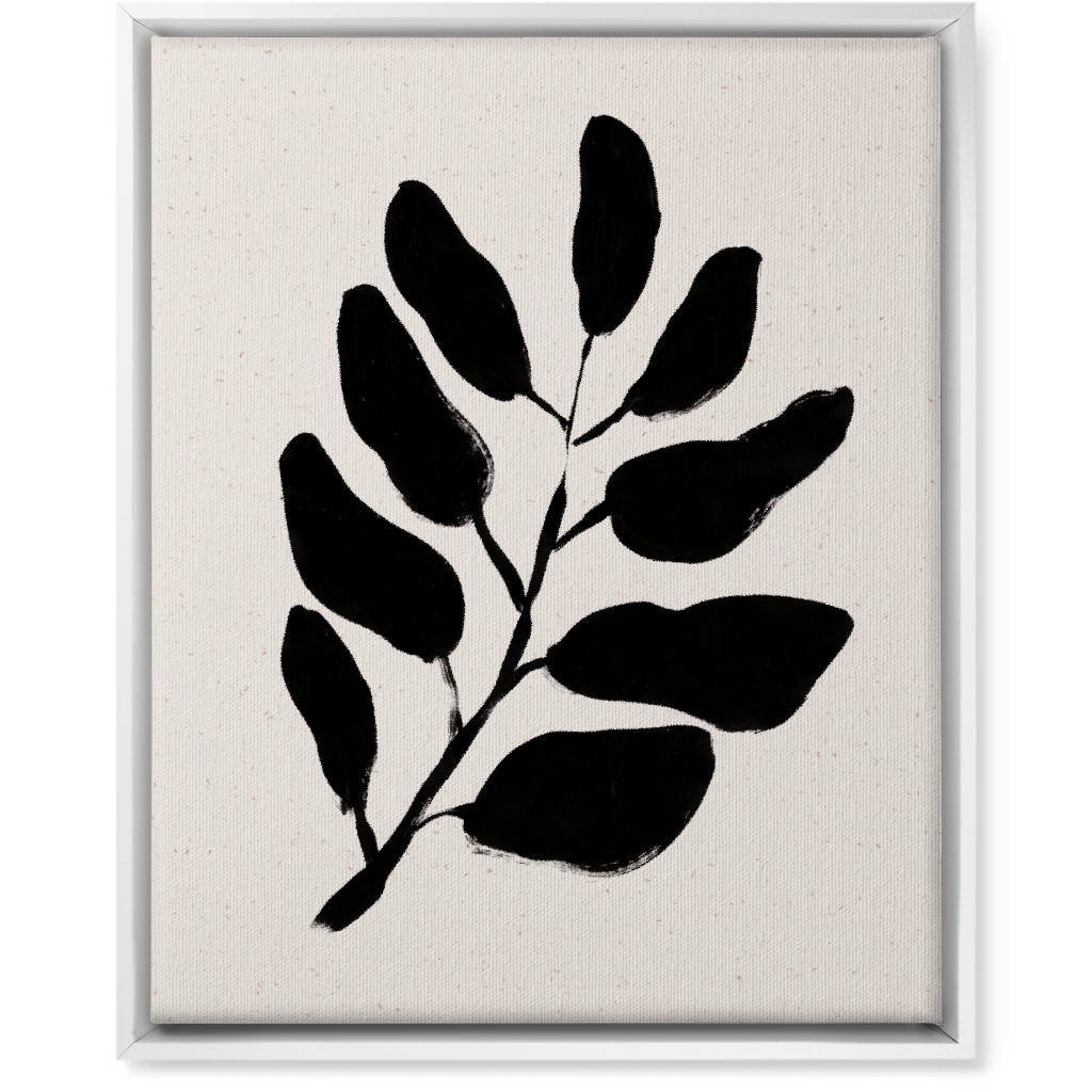 Acryl Leaf - Neutral Wall Art, White, Single piece, Canvas, 16x20, Beige, Pearl