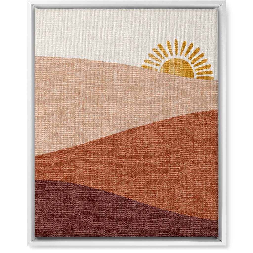 Sunrise Wall Art, White, Single piece, Canvas, 16x20, Pink