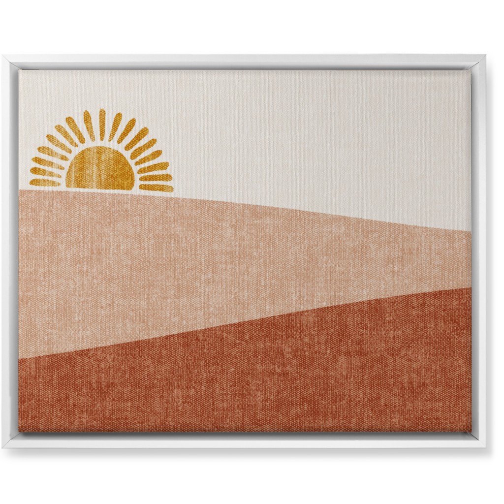 Sunrise - Warm Wall Art, White, Single piece, Canvas, 16x20, Pink