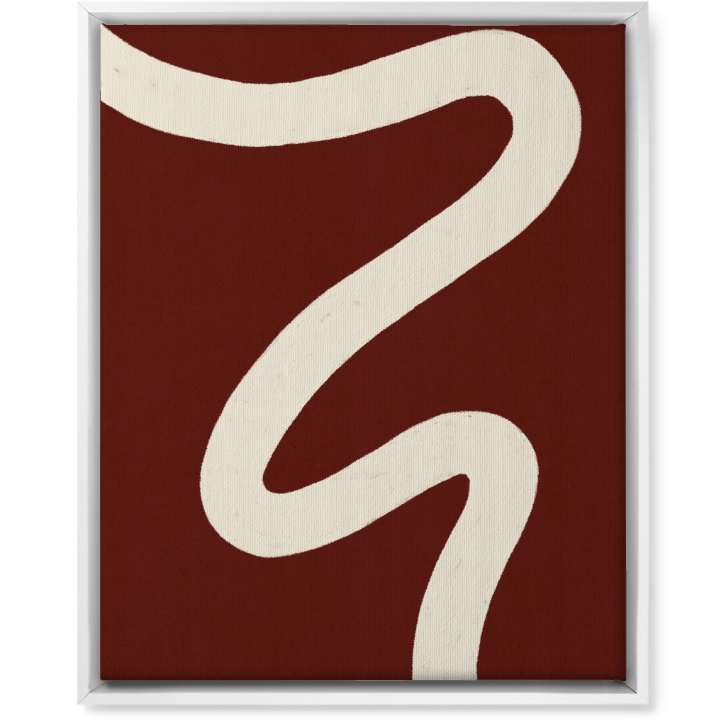 Tangled Brush Strokes Iv Wall Art, White, Single piece, Canvas, 16x20, Red, Cocoa