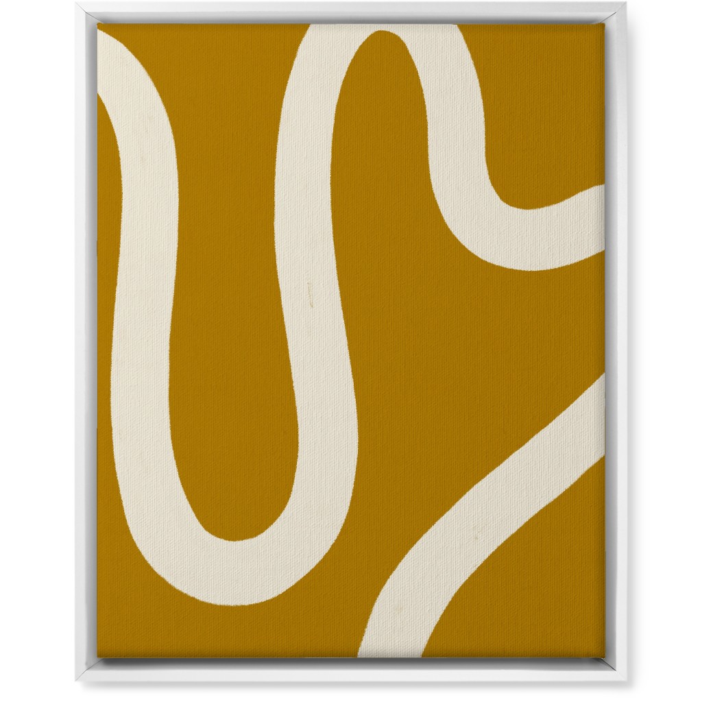 Tangled Brush Strokes Iii Wall Art, White, Single piece, Canvas, 16x20, Yellow, Golden