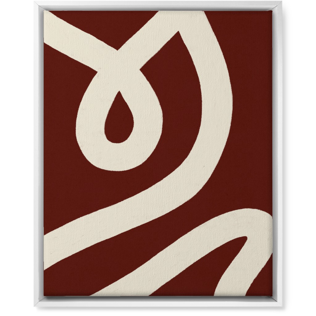 Tangled Brush Strokes V Wall Art, White, Single piece, Canvas, 16x20, Red, Cocoa