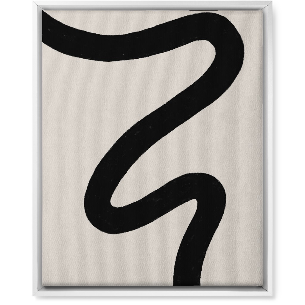 Tangled Brush Strokes Iv Wall Art, White, Single piece, Canvas, 16x20, Beige, Coal