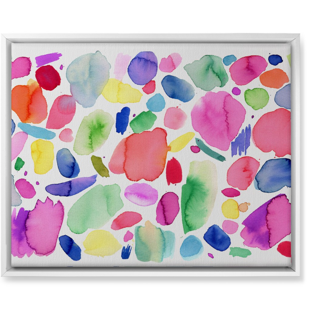 Summer Joy Watercolor Abstract Wall Art, White, Single piece, Canvas, 16x20, Multicolor