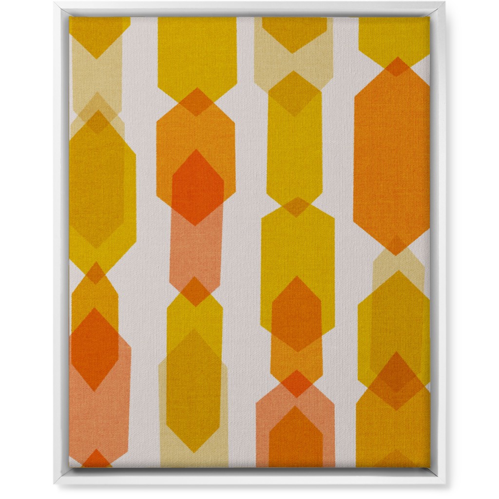 Elements Columns Wall Art, White, Single piece, Canvas, 16x20, Orange