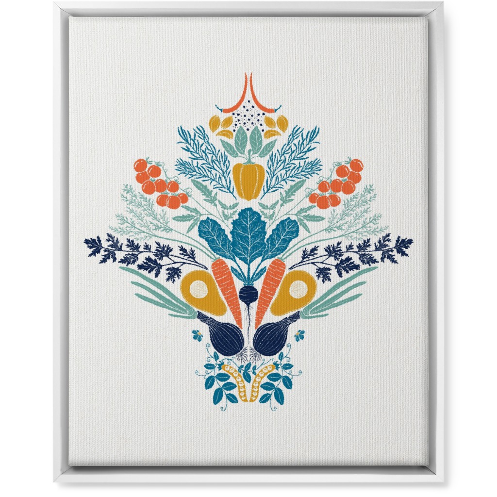 Vegatables Wall Art, White, Single piece, Canvas, 16x20, Multicolor