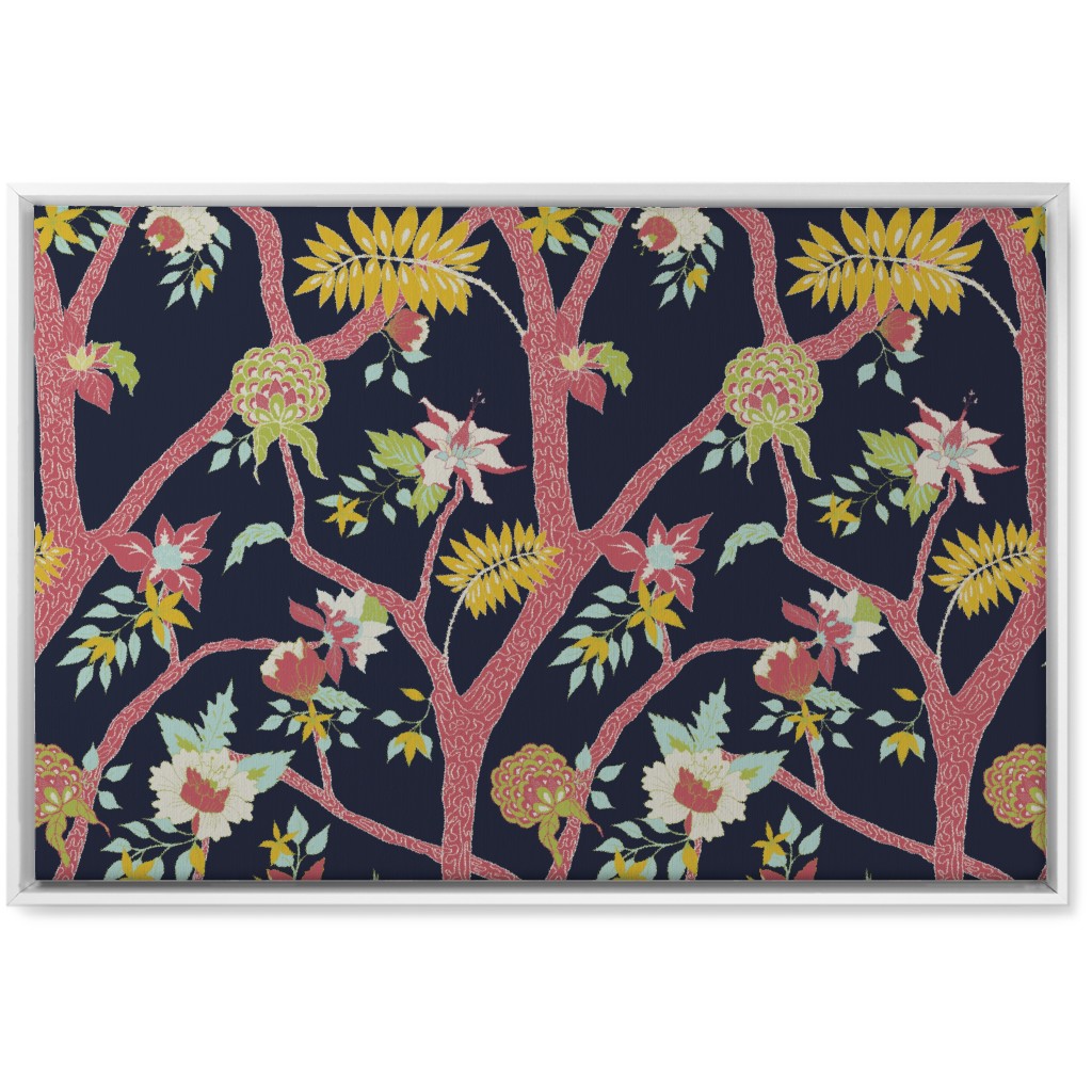 Peony Branches - Multi Wall Art, White, Single piece, Canvas, 20x30, Multicolor