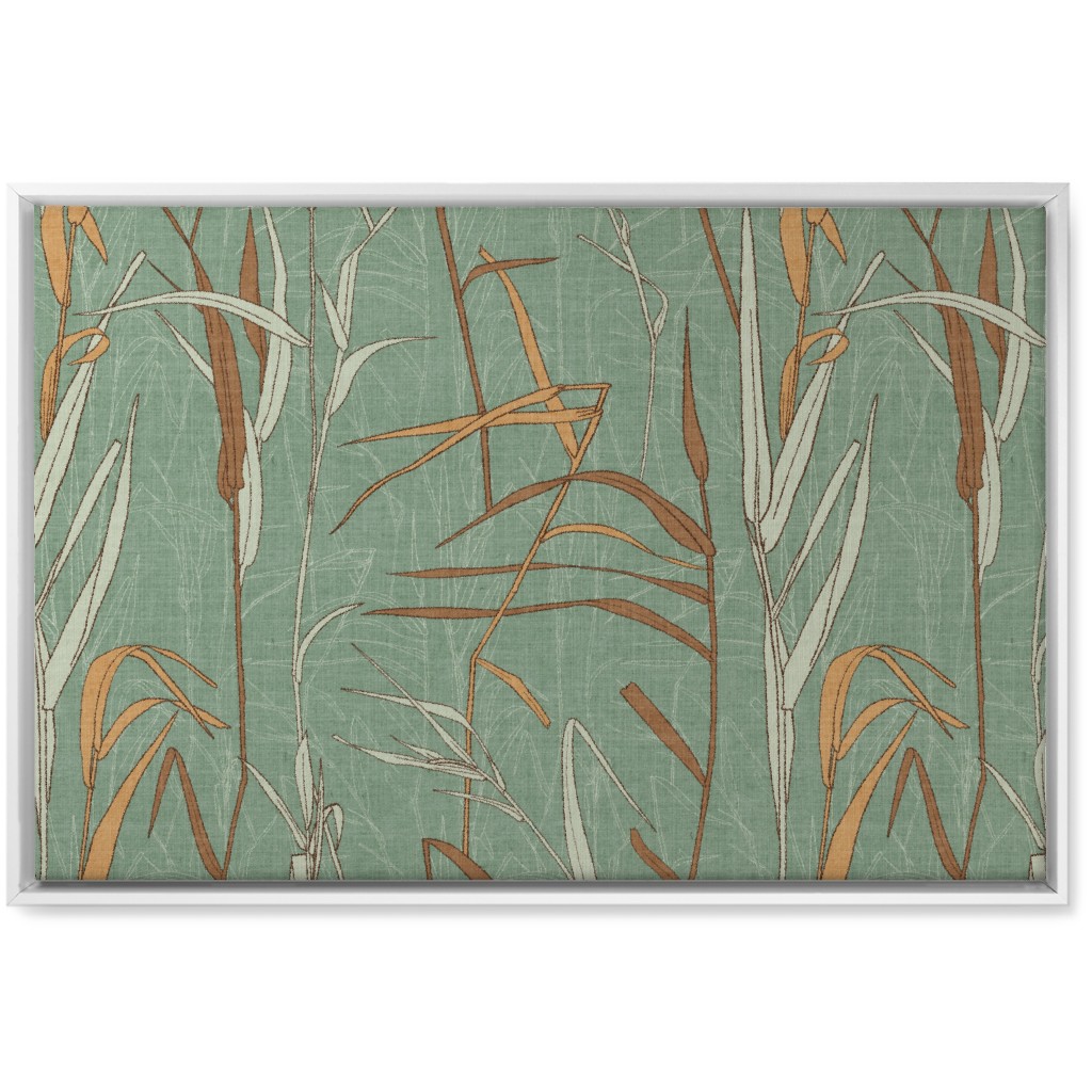 Late Summer Grasses Wall Art, White, Single piece, Canvas, 20x30, Green