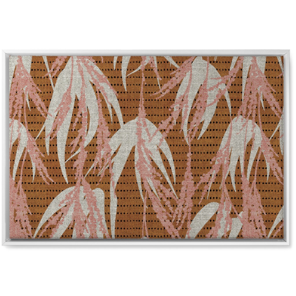 Vintage Palm Wall Art, White, Single piece, Canvas, 20x30, Brown, Nutmeg