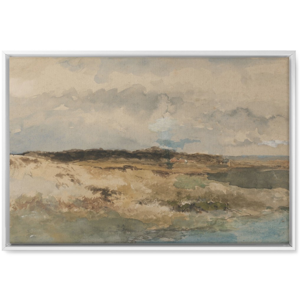 Antiqued Dunes Wall Art, White, Single piece, Canvas, 20x30, Blue