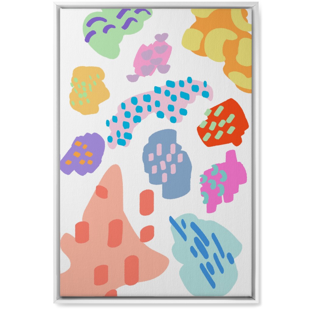 Painterly Abstract Blobs - Pastel Wall Art, White, Single piece, Canvas, 20x30, Multicolor