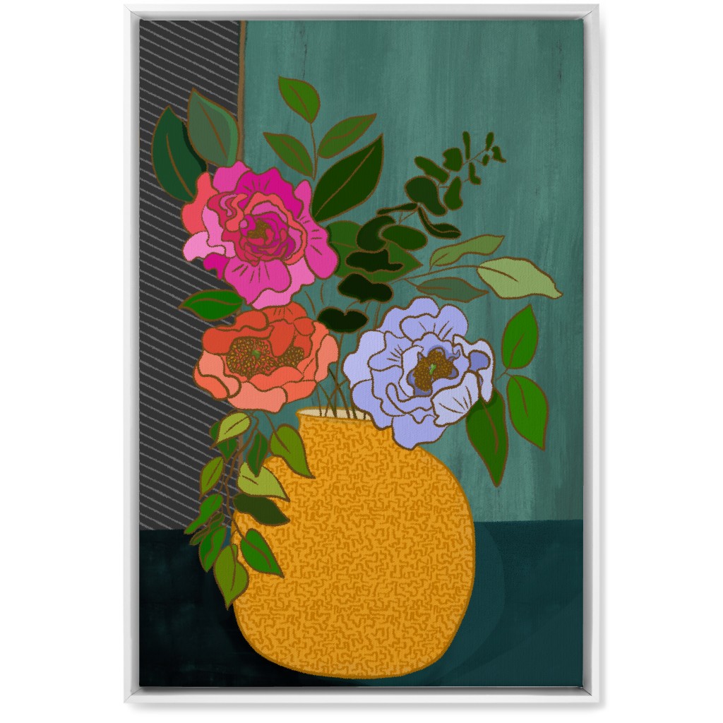 April - Multi Wall Art, White, Single piece, Canvas, 20x30, Multicolor