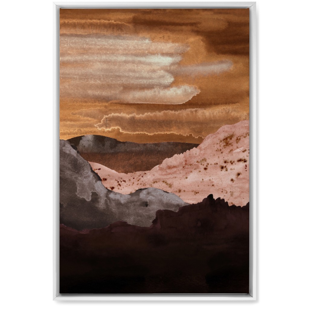 Canyon Sunset Wall Art, White, Single piece, Canvas, 20x30, Orange