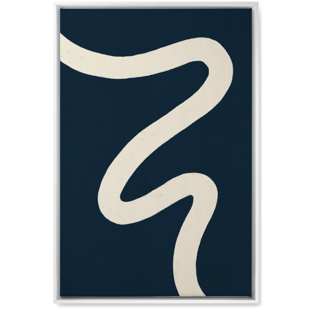 Tangled Brush Strokes Iv Wall Art, White, Single piece, Canvas, 20x30, Blue, Silhouette