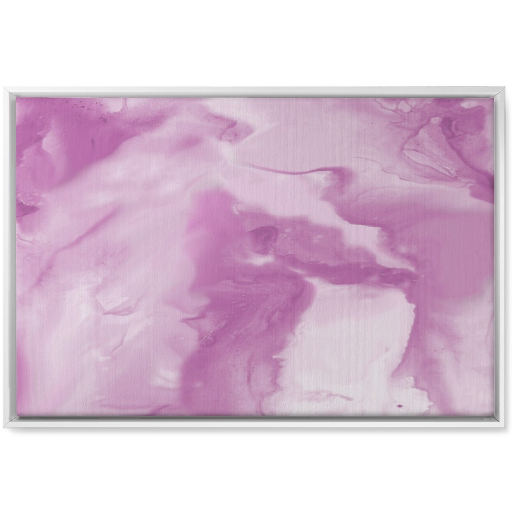 Abstract Watercolor Marble Wall Art, White, Single piece, Canvas, 20x30, Purple