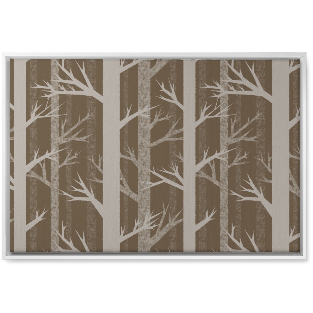 Winter Woods - Fawn Wall Art, White, Single piece, Canvas, 20x30, Brown