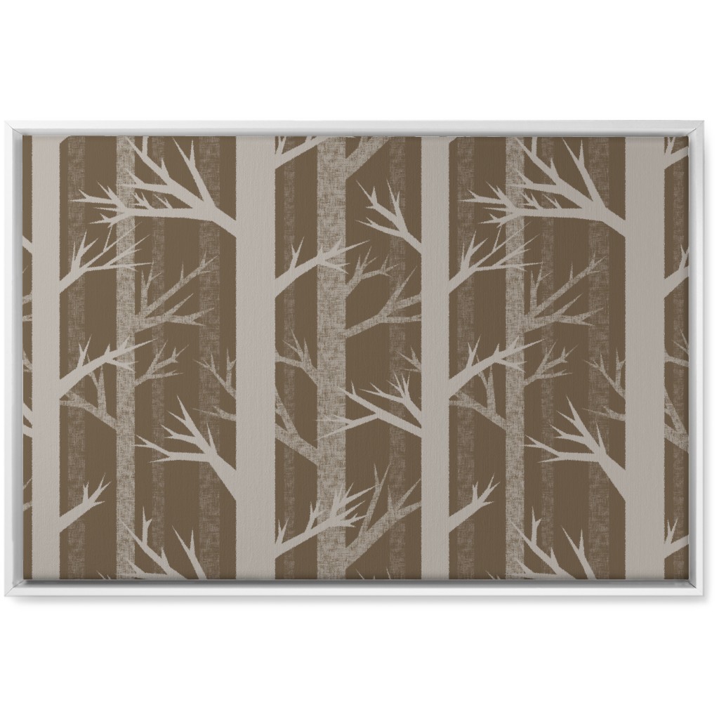 Winter Woods - Fawn Wall Art, White, Single piece, Canvas, 20x30, Brown, Brown