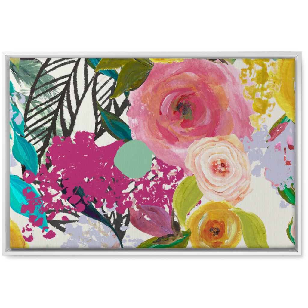 Autumn Blooms - Bright Wall Art, White, Single piece, Canvas, 20x30, Multicolor