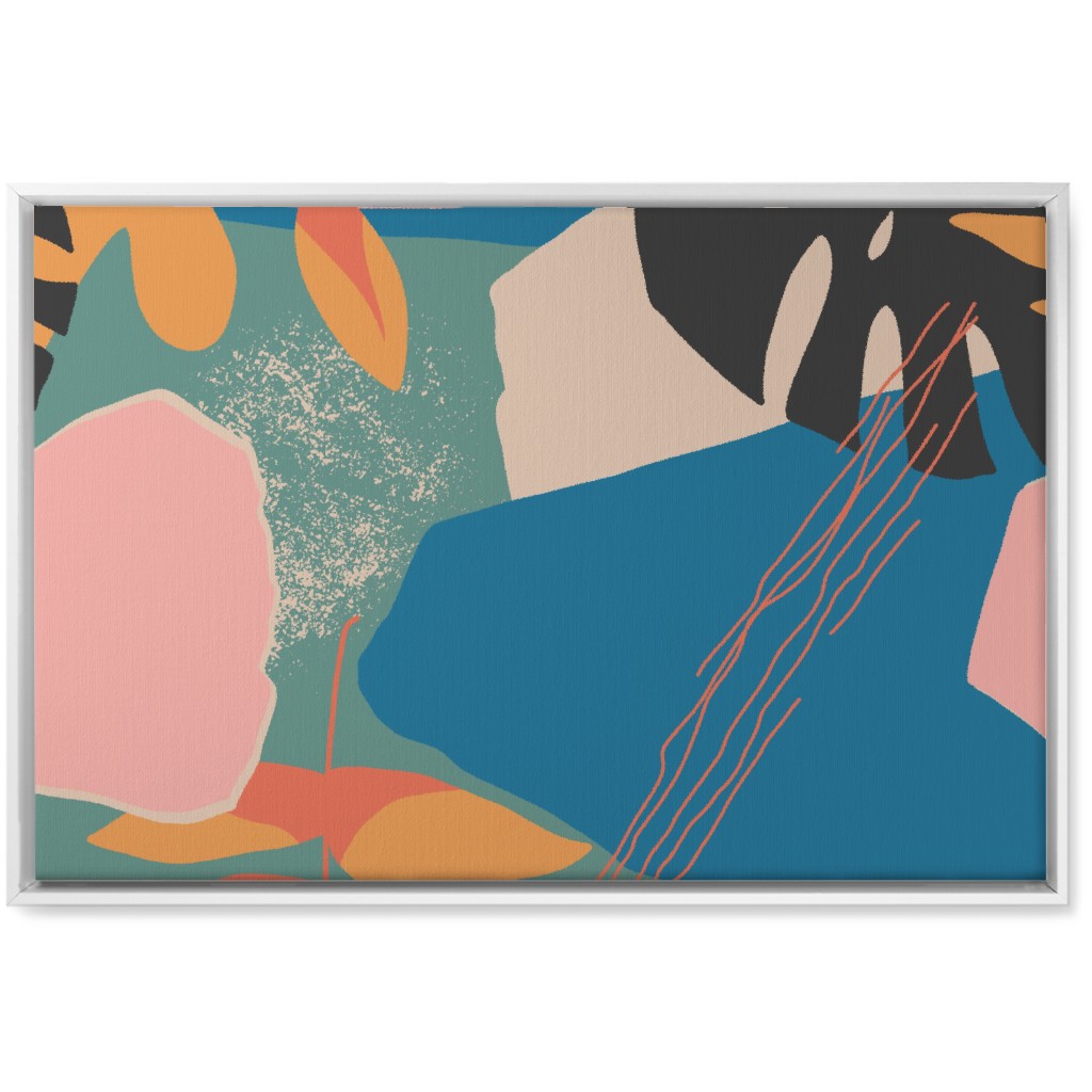 Tropical Garden - Multi Wall Art, White, Single piece, Canvas, 20x30, Multicolor
