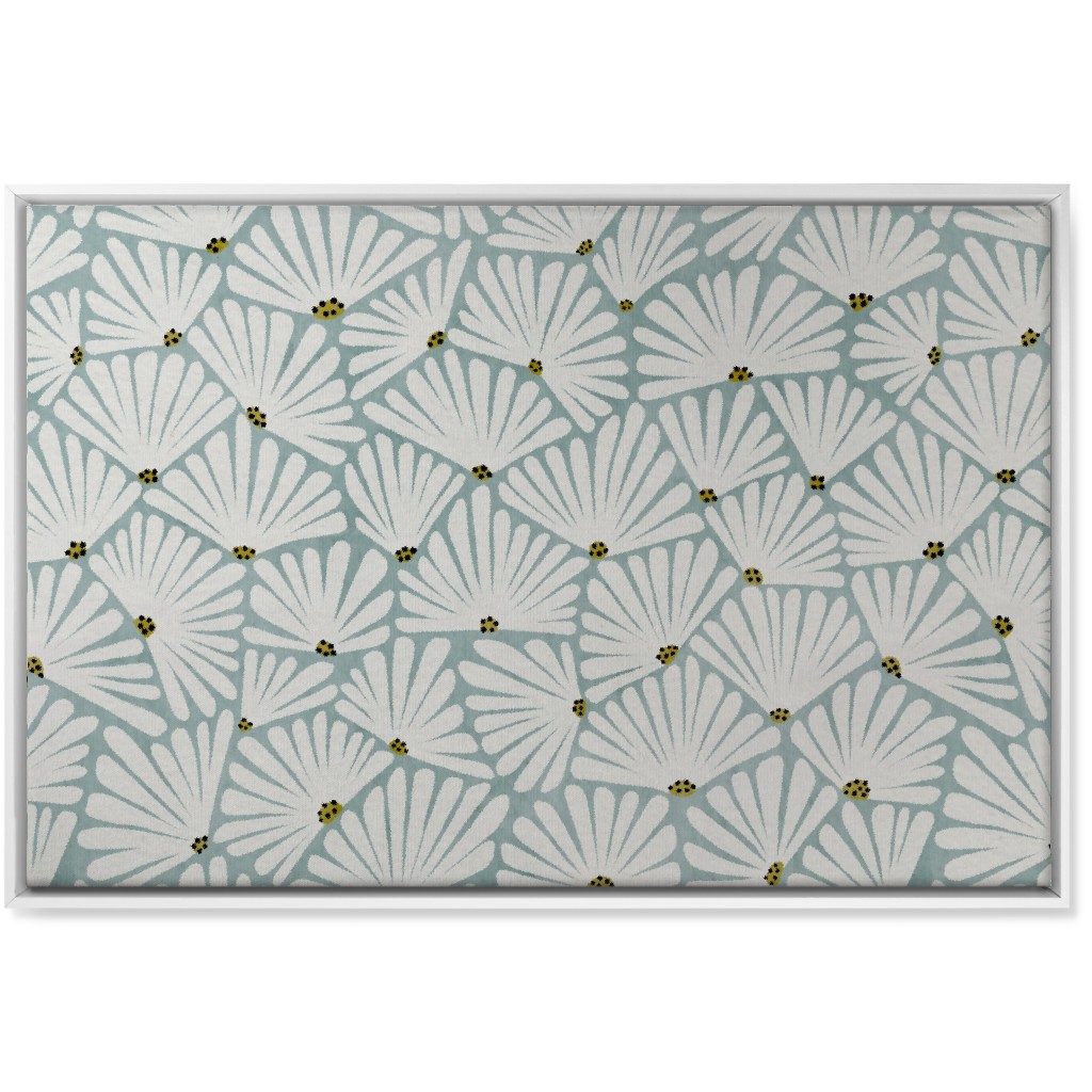 Solie Wall Art, White, Single piece, Canvas, 24x36, Blue, Smoke