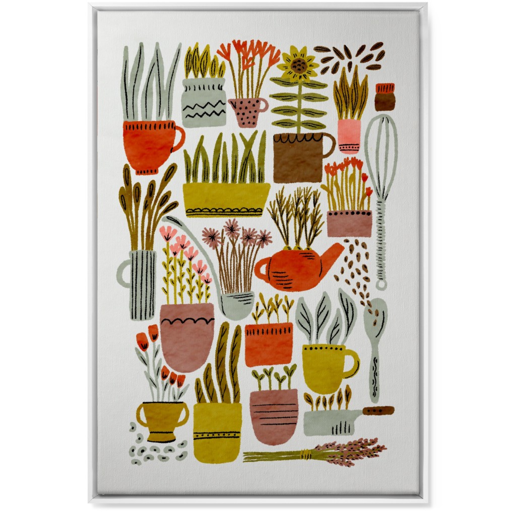 Kitchen Garden - Multi Wall Art, White, Single piece, Canvas, 24x36, Multicolor