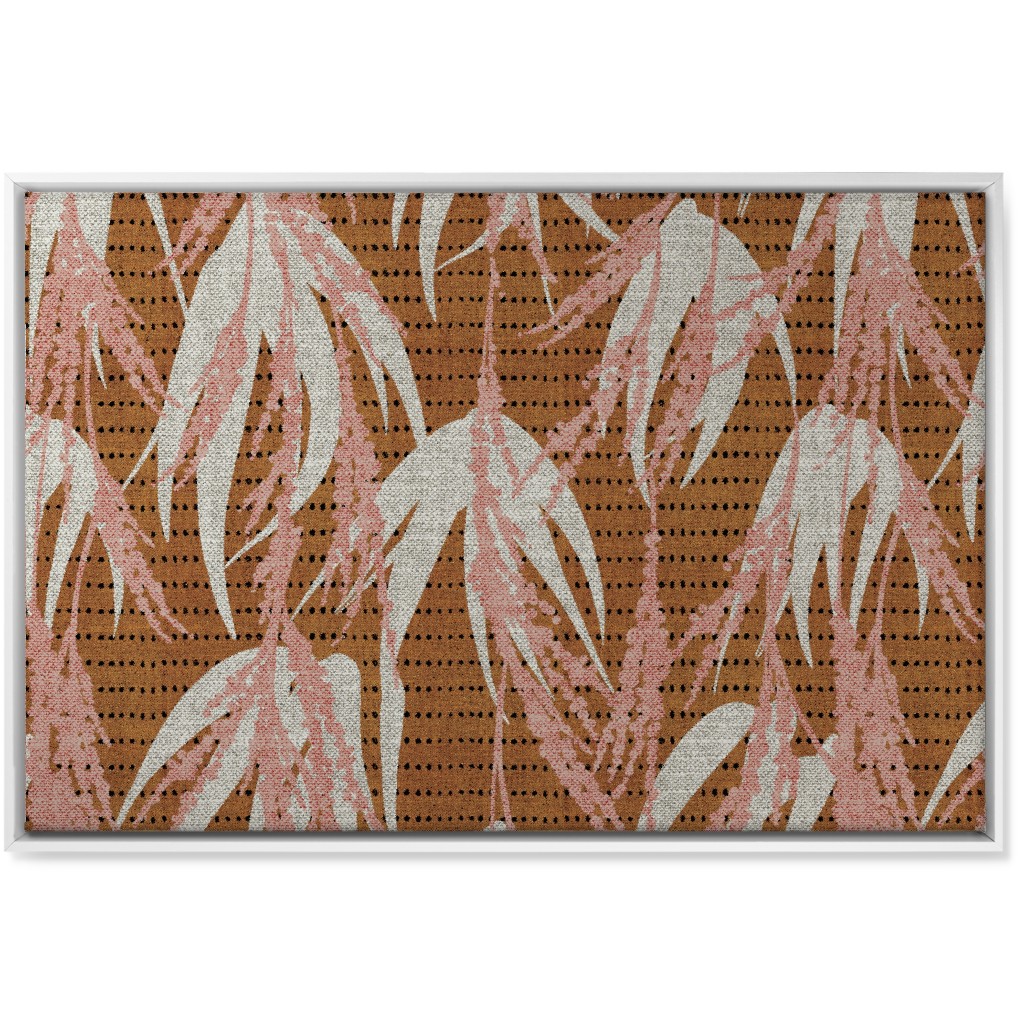 Vintage Palm Wall Art, White, Single piece, Canvas, 24x36, Brown