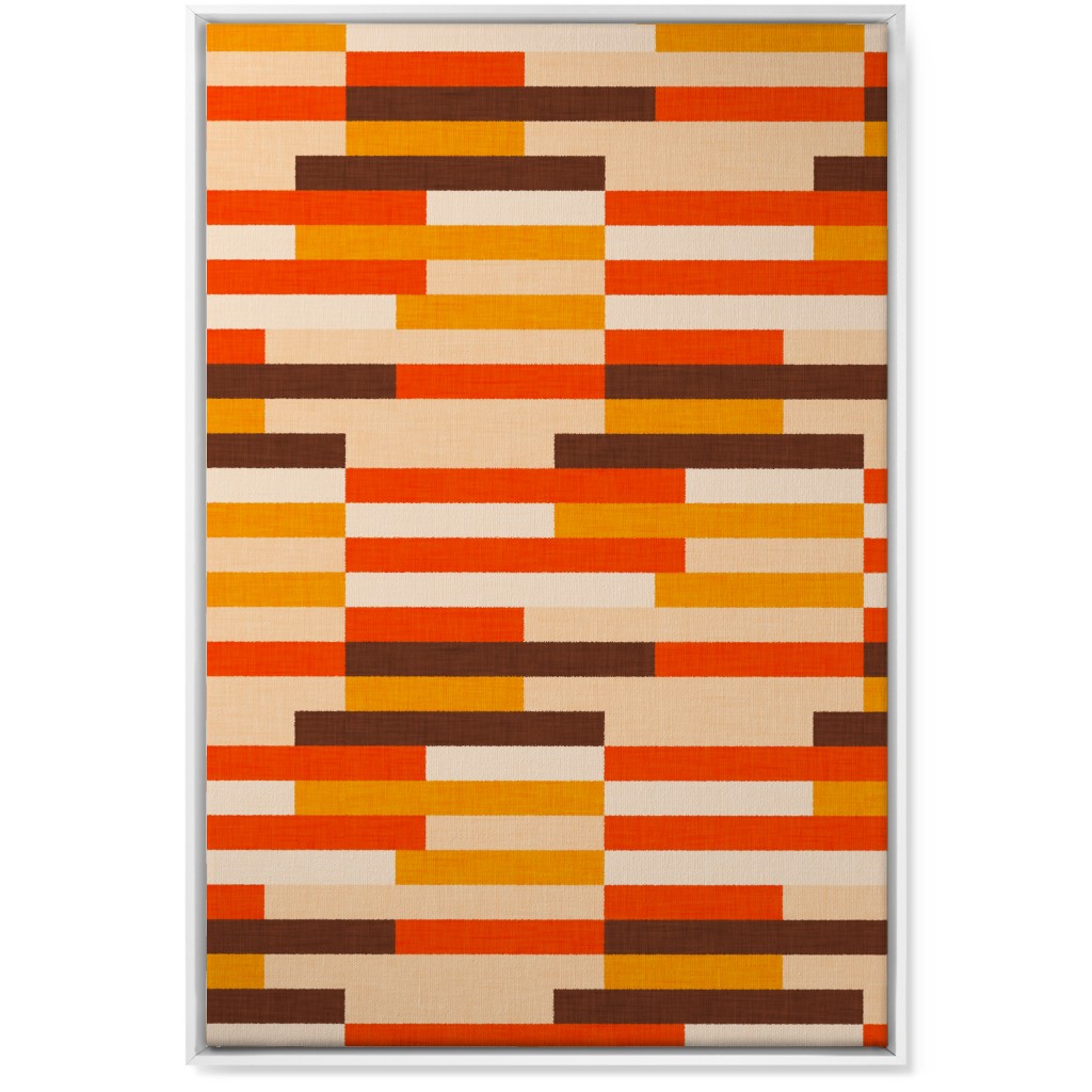 70s Kilim - Warm Wall Art, White, Single piece, Canvas, 24x36, Multicolor