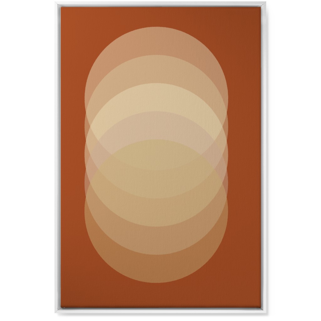 Abstract Sunrise - Orange Wall Art, White, Single piece, Canvas, 24x36, Orange, Orange