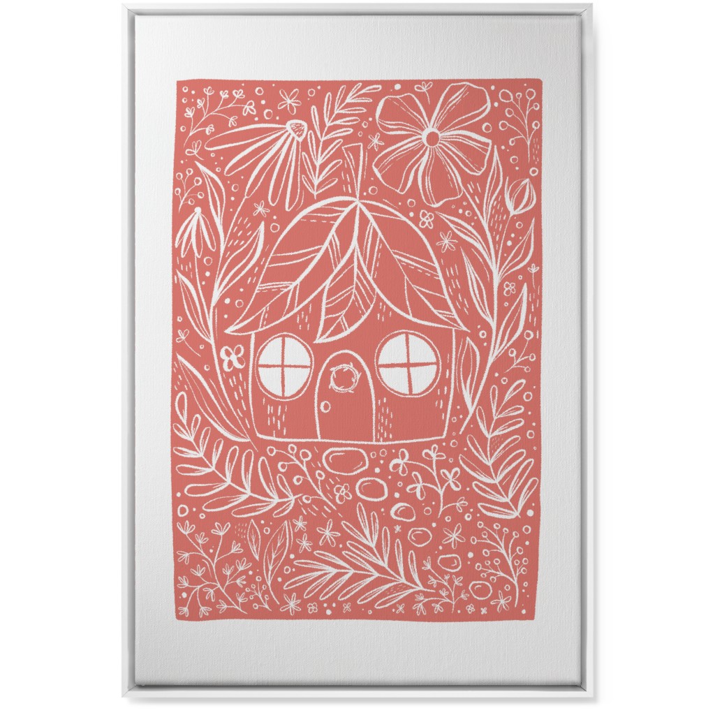 Fairy House - Pink Wall Art, White, Single piece, Canvas, 24x36, Pink, Bright Pink