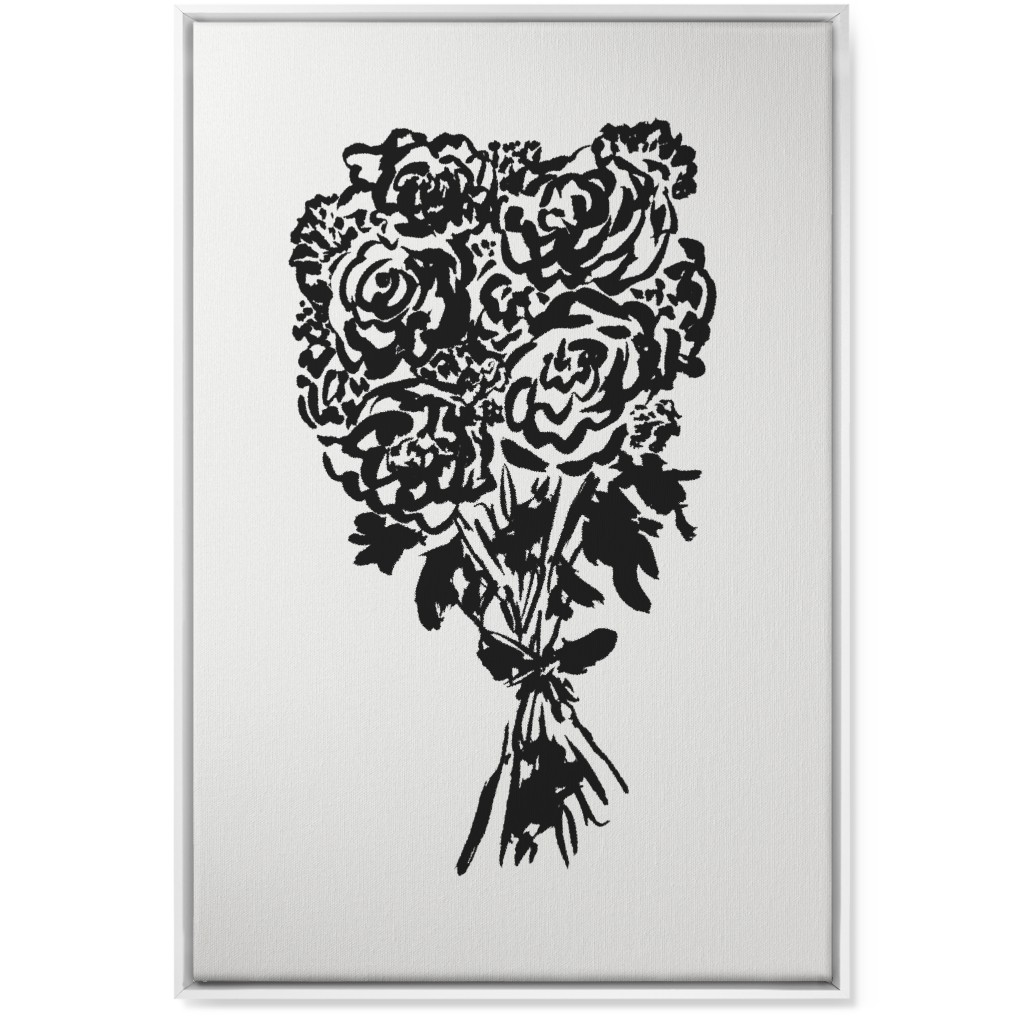 Summer Bouquet Wall Art, White, Single piece, Canvas, 24x36, White