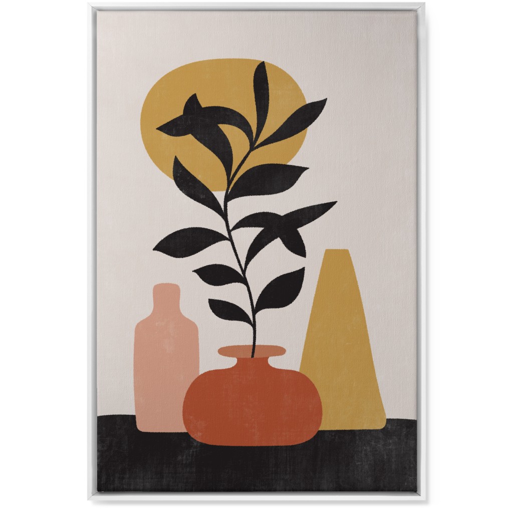 Earthen Mantel - Terracotta Wall Art, White, Single piece, Canvas, 24x36, Orange, Orange