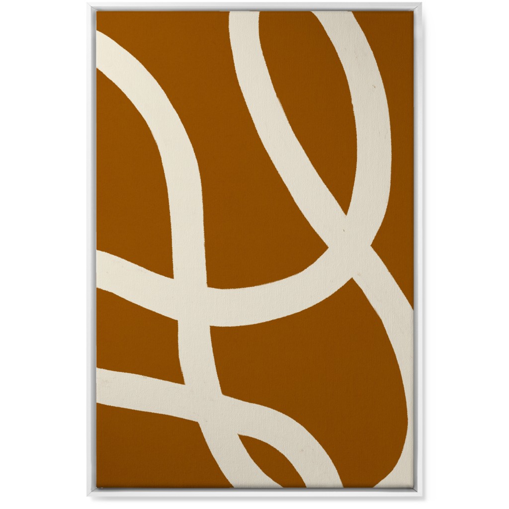 Tangled Brush Strokes I Wall Art, White, Single piece, Canvas, 24x36, Orange, Earth