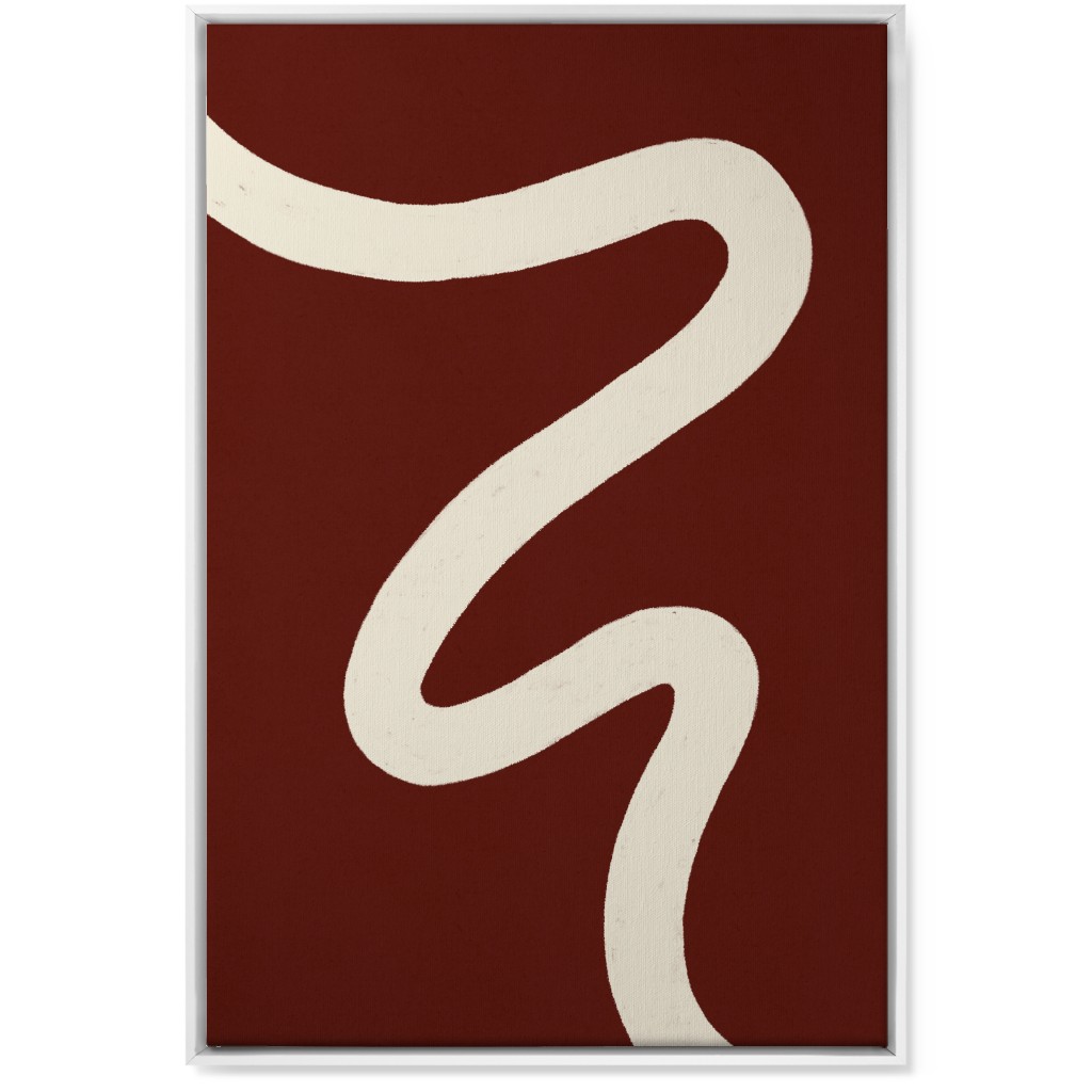 Tangled Brush Strokes Iv Wall Art, White, Single piece, Canvas, 24x36, Red, Cocoa