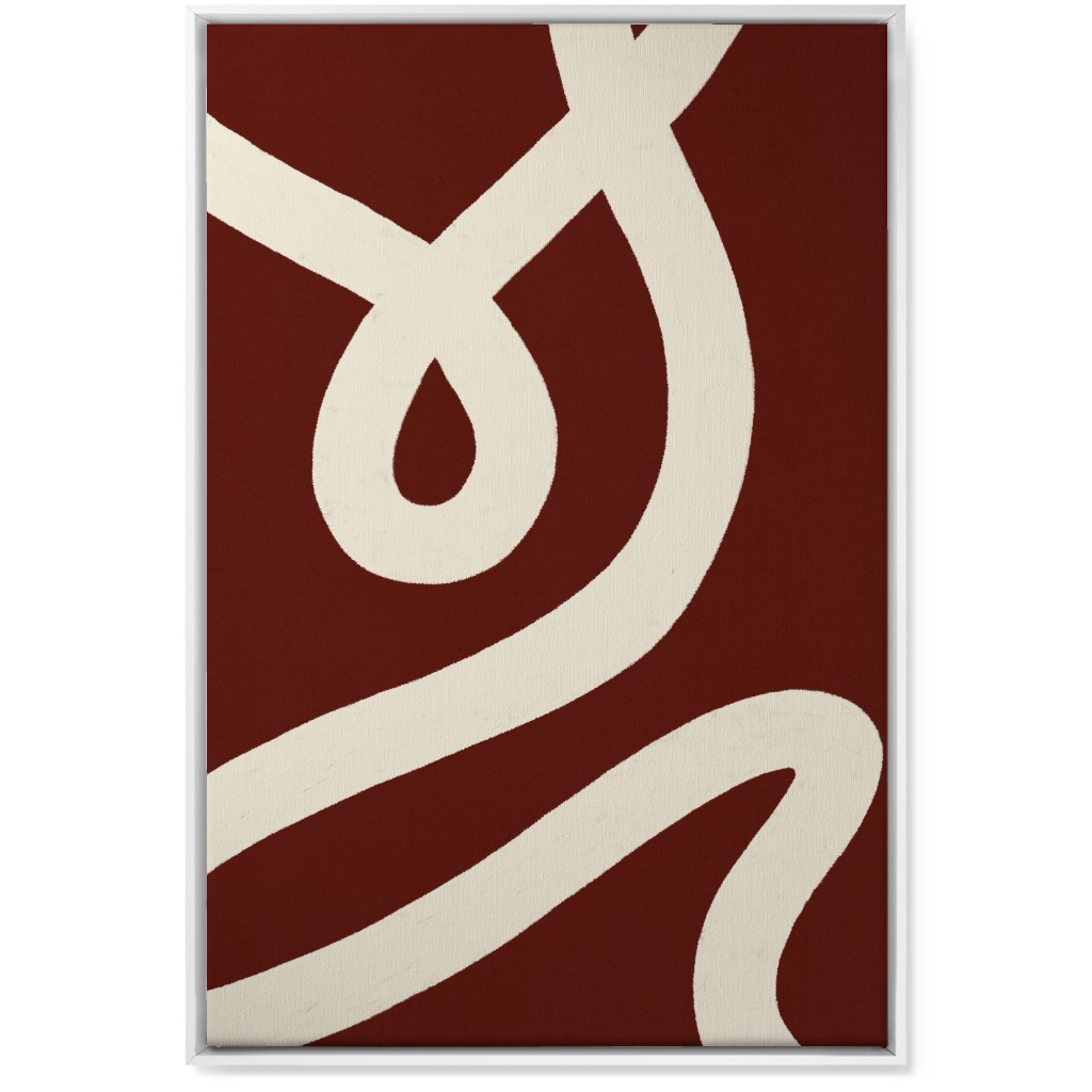 Tangled Brush Strokes V Wall Art, White, Single piece, Canvas, 24x36, Red