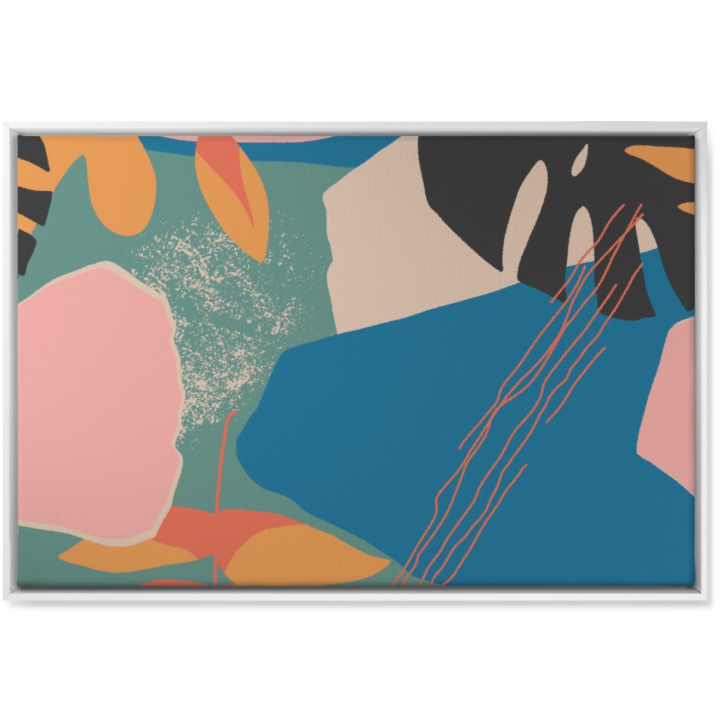 Tropical Garden - Multi Wall Art, White, Single piece, Canvas, 24x36, Multicolor