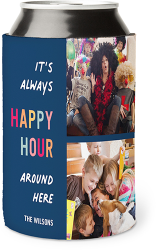 It's Always Happy Hour Can Cooler, Can Cooler, Blue
