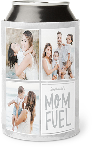 Mom Fuel Can Cooler, Can Cooler, Gray