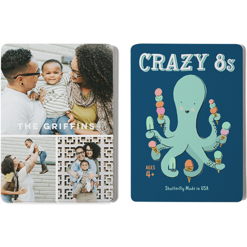 Gallery of Three Card Game, Crazy 8s, Multicolor