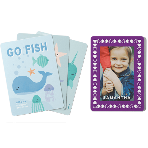 Full of Hearts Border Card Game, Go Fish, Purple, grape jelly