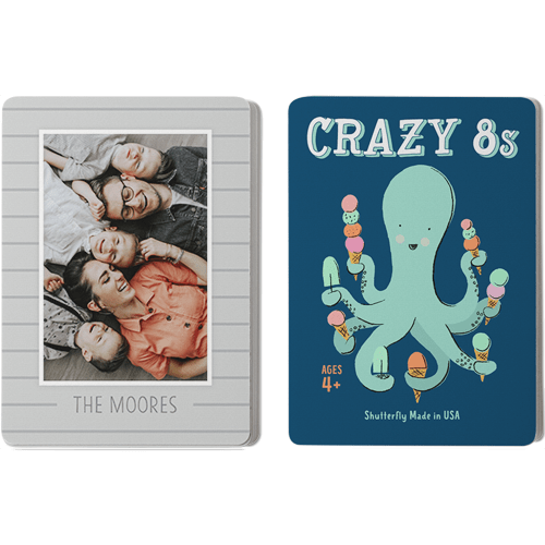 Shiplack Frame Card Game, Crazy 8s, Gray