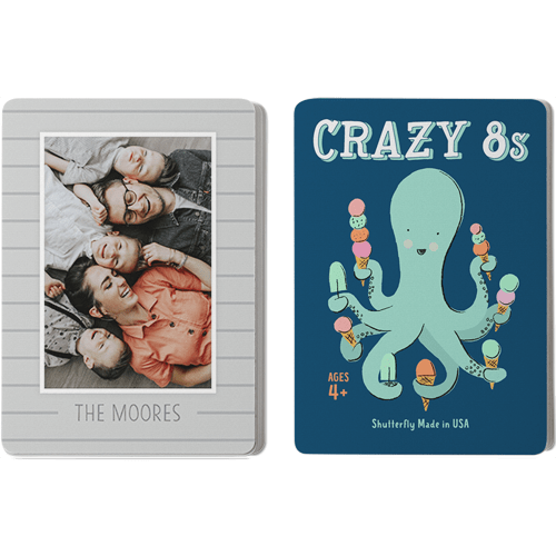 Shiplack Frame Card Game, Crazy 8s, Gray, smoke