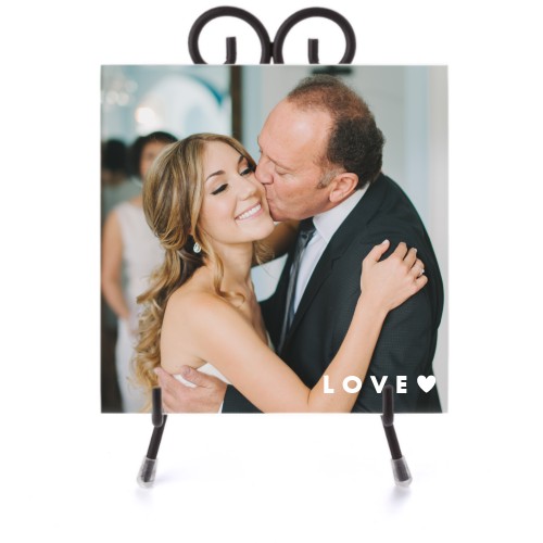 Modern Love Ceramic Tile, glossy, 6x6, White