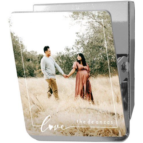 Love Frame Clip Magnet, 2x2.5, White