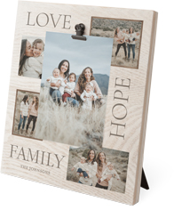 rustic family sentiments clip photo frame
