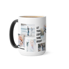modern overlapping collage color changing mug