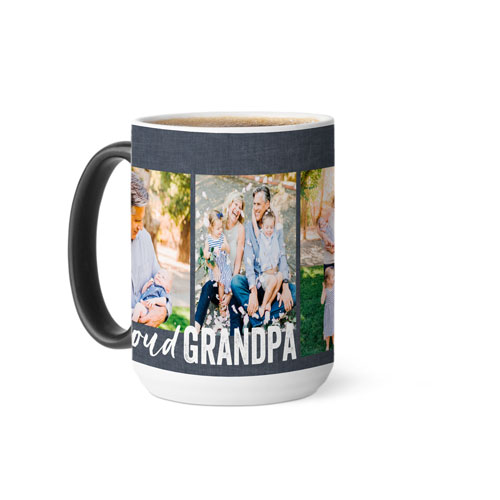 Proud Grandpa Color Changing Mug, 15oz, Black