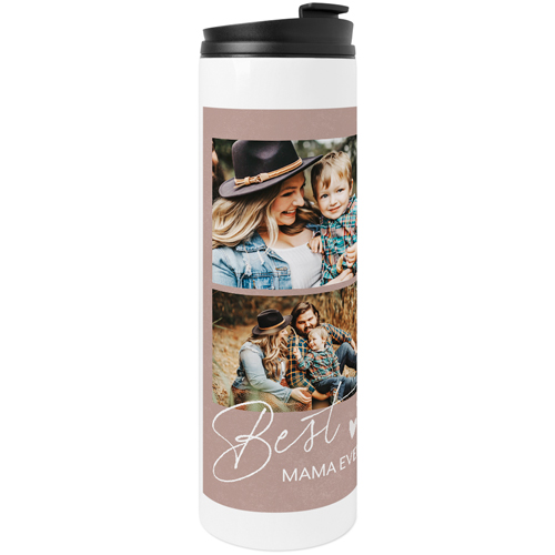 Best Dainty Hearts Stainless Steel Travel Mug, White, , 20oz, Brown, sap